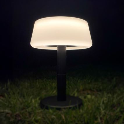 Zuma Line - LED állítható fényerejű napelemes asztali lámpa LED/2,2W/2000 mAh IP44 fekete