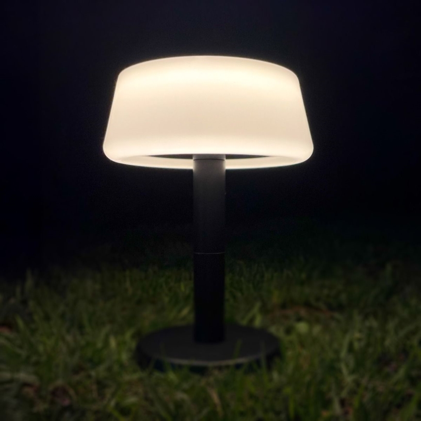 Zuma Line - LED állítható fényerejű napelemes asztali lámpa LED/2,2W/2000 mAh IP44 fekete