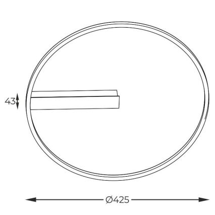 Zuma Line - LED Mennyezeti lámpa LED/18W/230V fekete