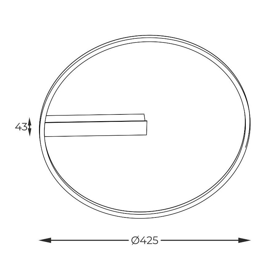 Zuma Line - LED Mennyezeti lámpa LED/18W/230V fekete