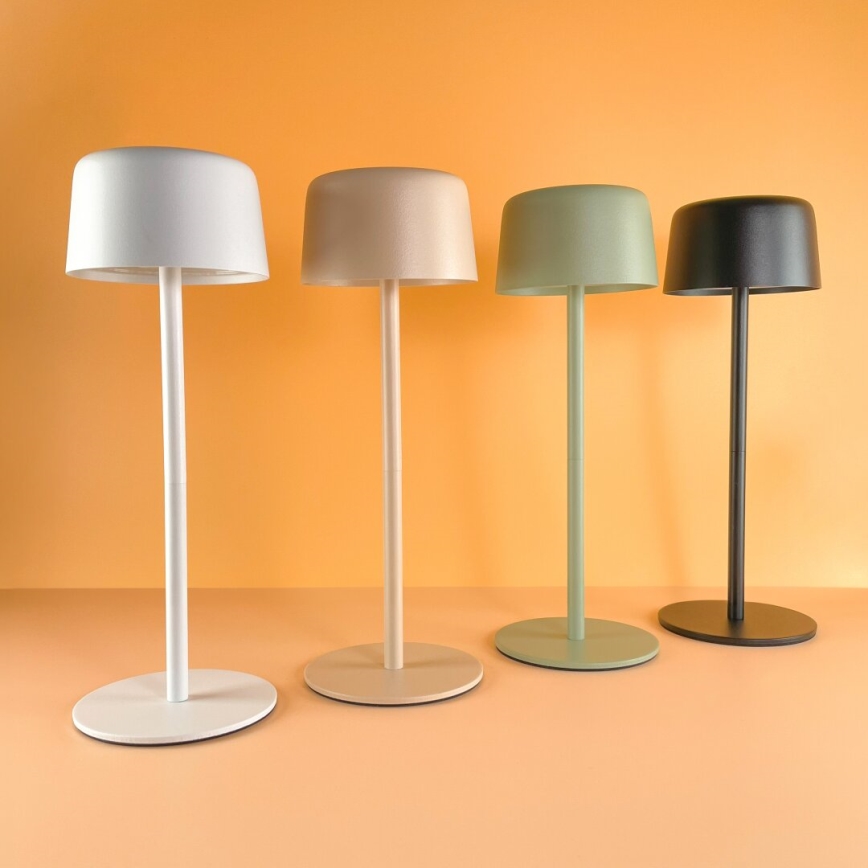 Zuma Line - LED Dimmelhető Asztali lámpa tölthető LED/2W/1200 mAh IP44 krémes