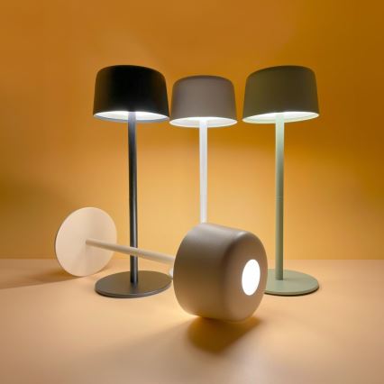 Zuma Line - LED Dimmelhető Asztali lámpa tölthető LED/2W/1200 mAh IP44 krémes