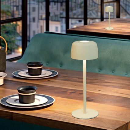 Zuma Line - LED Dimmelhető Asztali lámpa tölthető LED/2W/1200 mAh IP44 krémes