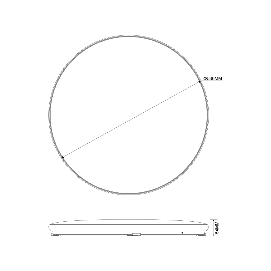 Zuma Line - LED Dimmelhető mennyezeti lámpa LED/48W/230V átm. 53 cm fényezett króm