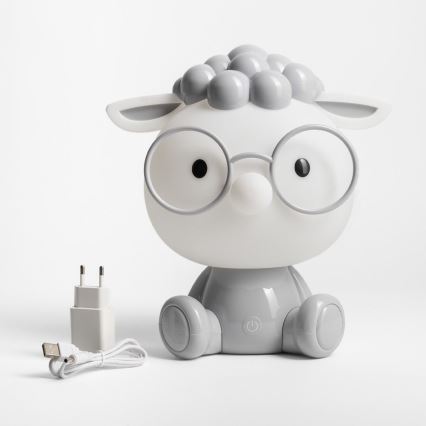 Zuma Line - LED Dimmelhető gyermek érintős asztali lámpa LED/3W/230V bárány szürke