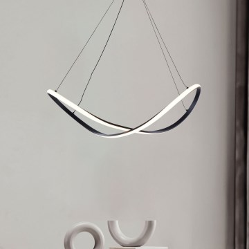 Zuma Line - LED Csillár zsinóron LED/45W/230V 3000/4000/6000K fekete