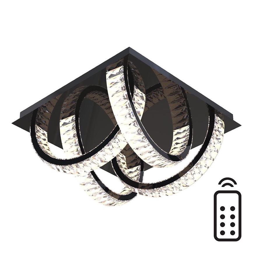 Zuma Line - LED dimmelhető kristály mennyezeti lámpa LED/23,5W/230V 2700-6000K fekete + távirányító