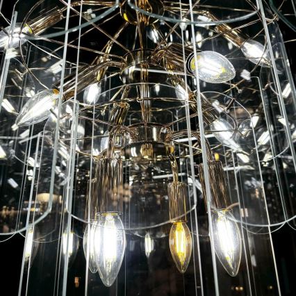 Zuma Line - Csillár zsinóron 14xE14/40W/230V arany