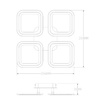 Zuma Line - LED Dimmelhető mennyezeti lámpa LED/30W/230V 3000-6000K fehér + távirányítás