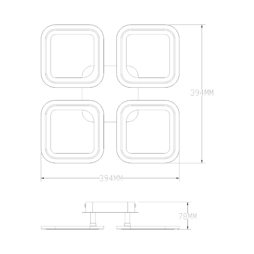 Zuma Line - LED Dimmelhető mennyezeti lámpa LED/30W/230V 3000-6000K fehér + távirányítás