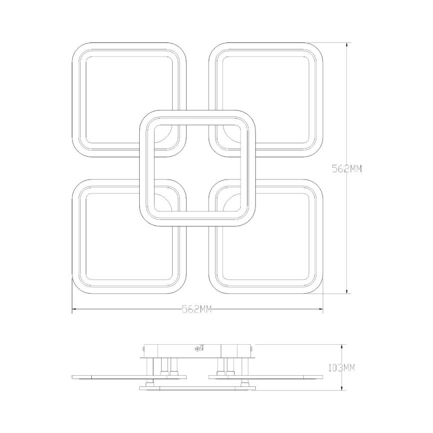 Zuma Line - LED Dimmelhető mennyezeti lámpa LED/55W/230V 3000-6000K fehér + távirányítás