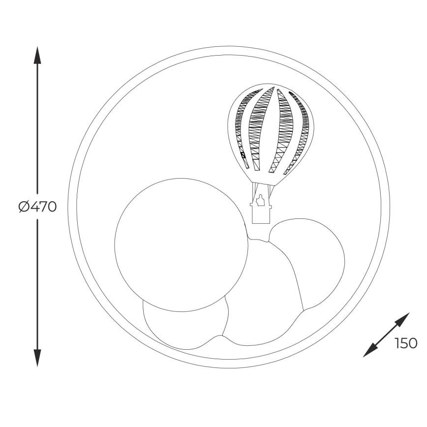 Zuma Line - LED Dimmelhető gyermek mennyezeti lámpa LED/42W/230V 3000/5700K rózsaszín
