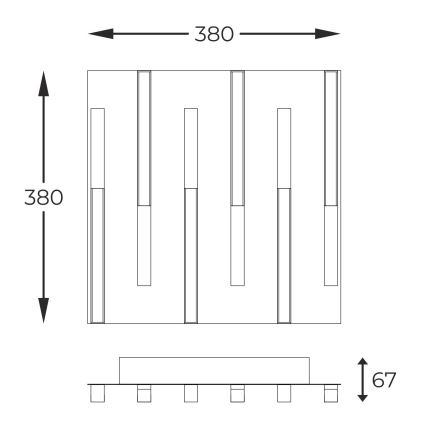 Zuma Line - LED dimmelhető mennyezeti lámpa LED/26W/230V