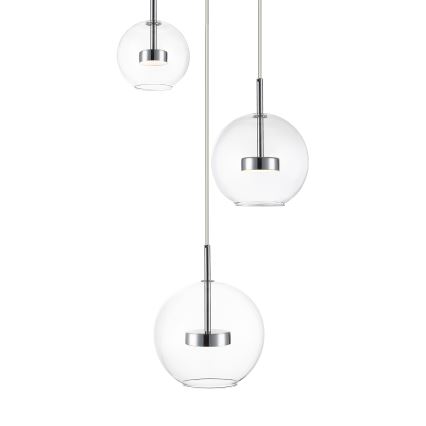 Zuma Line - LED Csillár zsinóron 3xLED/5W/230V fényezett króm