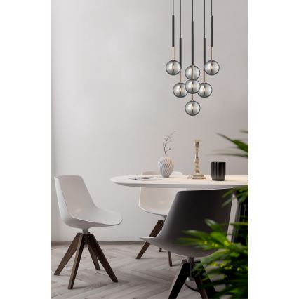 Zuma Line - Csillár zsinóron 7xG9/4W/230V fekete