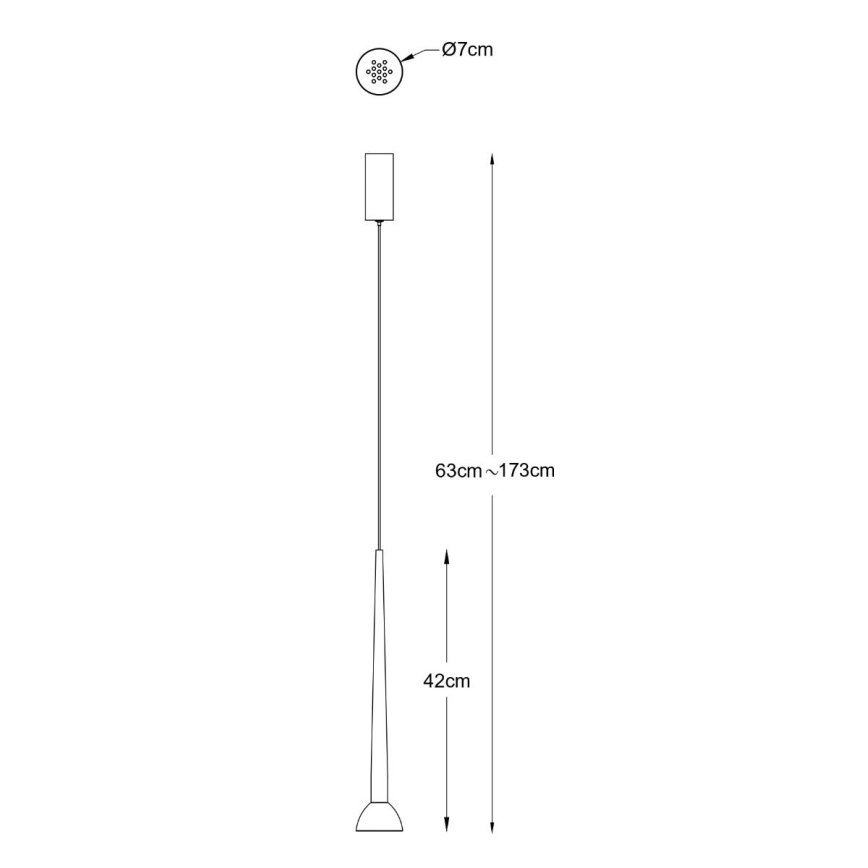 Zuma Line - LED kábeles csillár LED/5W/230V fekete