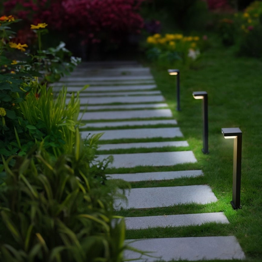 Zuma Line - LED napelemes lámpa mozgás- és alkonyatérzékelővel LED/4,5W/2000 mAh IP44 fekete