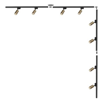 Zuma Line - Sínrendszeres spotlámpa 8xGU10/35W/230V fekete/arany