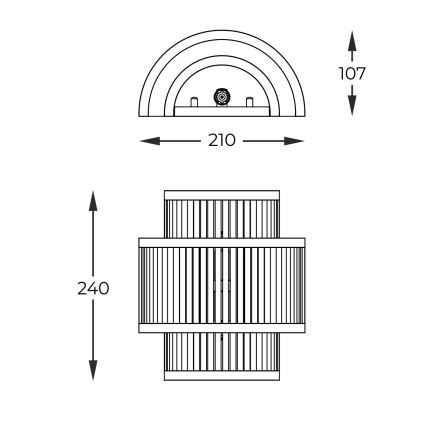 Zuma Line - Fali lámpa 2xG9/33W/230V arany