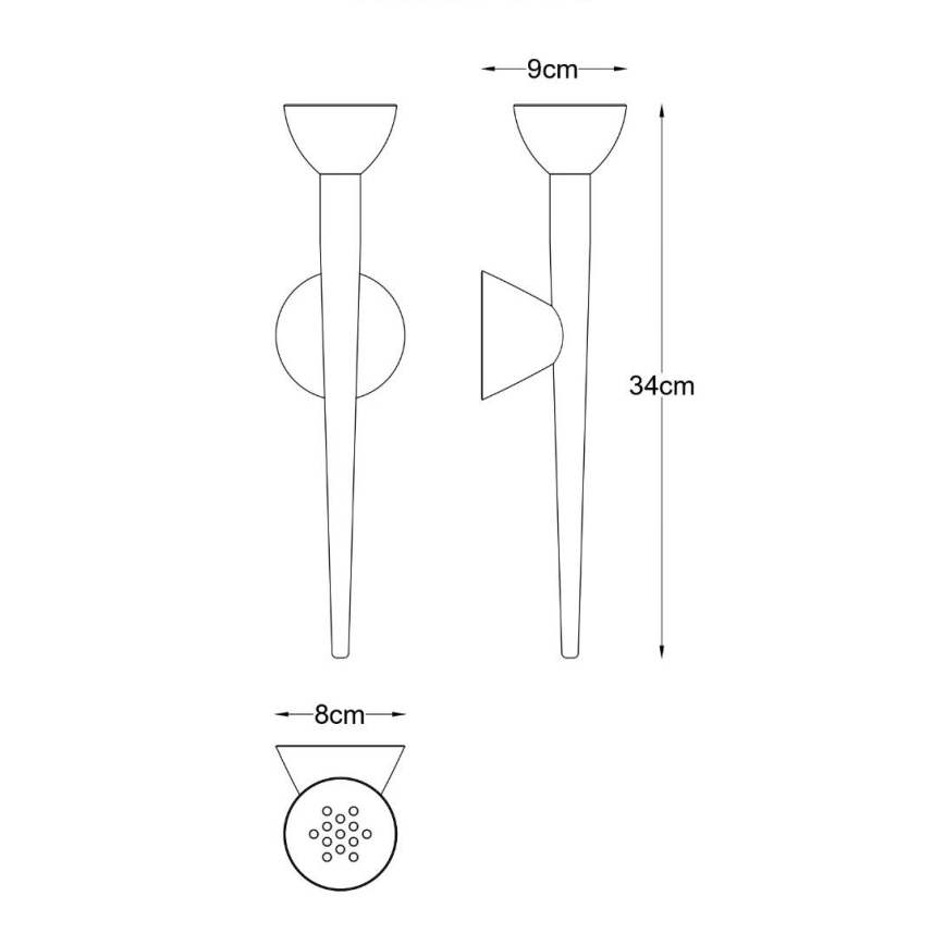 Zuma Line - LED fali lámpatest LED/5W/230V aranyszínű