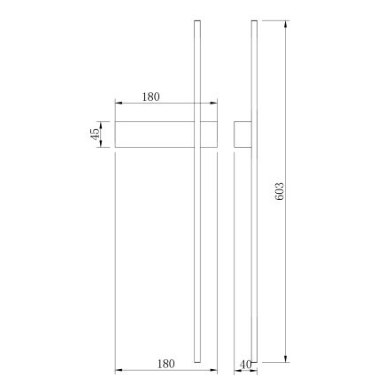 Zuma Line - LED fali lámpa LED/8W/230V 3000/4000/6000K 60 cm aranyszínű