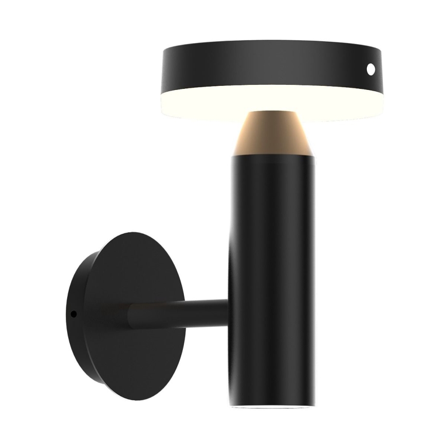 Zuma Line - LED Napelemes fali lámpa mozgás- és szürkületérzékelővel LED/4,5W/2000 mAh IP44 fekete