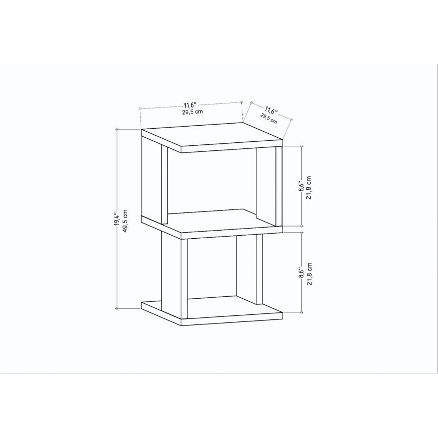 ZUNA éjjeliszekrény antracit