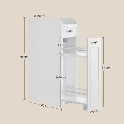 ZURI fehér szekrény